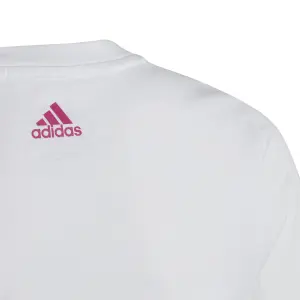 Camiseta de algodón con logotipo para niña adidas Essentials Linear Logo image-3