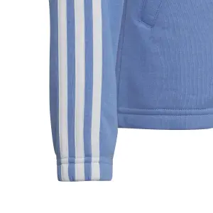 Huvtröja med dragkedja för flickor adidas 3-Stripes Essentials image-4