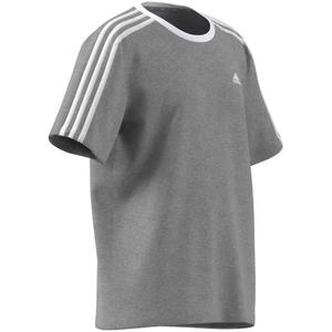 Luźny bawełniany T-shirt dla dziewczynek adidas Essentials Boyfriend 3-Stripes image-2