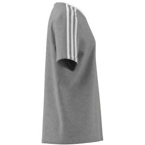 Luźny bawełniany T-shirt dla dziewczynek adidas Essentials Boyfriend 3-Stripes image-4