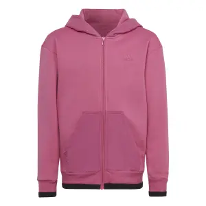 Kid's zip-up hooded track jacket adidas All SZN image-0