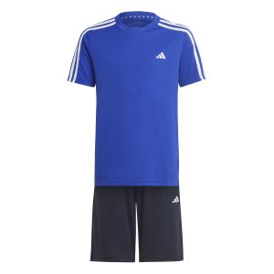 Conjunto de camisola e calções para crianças adidas 3-Stripes Essentials Aeroready image-1