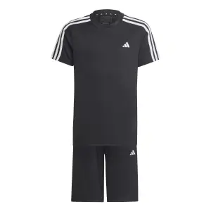 Conjunto de camisola e calções para crianças adidas 3-Stripes Essentials Aeroready image-0