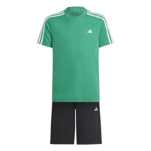 ic5671-conjunto-de-t-shirt-e-calcoes-para-criancas-adidas-train-essentials-aeroready-3-stripes-regular-fit-verde-preto