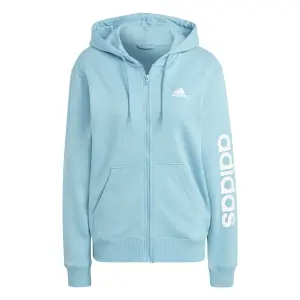Sweatshirt linear hooded fleece full zip woman adidas Essentials image-0