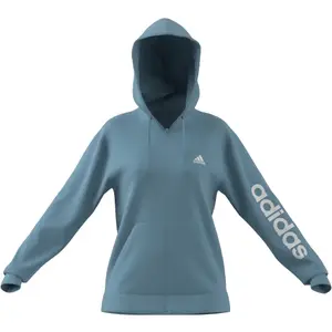 Sweatshirt linear hooded fleece full zip woman adidas Essentials image-1
