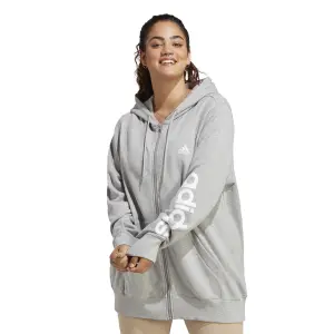 Fleece hoodie met rits voor dames adidas Essentials Linear (GT) image-1