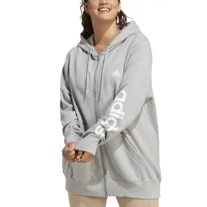 Fleece hoodie met rits voor dames adidas Essentials Linear (GT) image-3