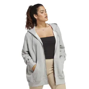 Fleece hoodie met rits voor dames adidas Essentials Linear (GT) image-2