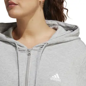 Fleece hoodie met rits voor dames adidas Essentials Linear (GT) image-5