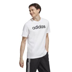 Linear embroidered logo t-shirt single jersey adidas Essentials image-4