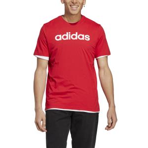 Linear embroidered logo t-shirt single jersey adidas Essentials image-3