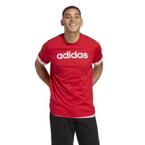 Linear embroidered logo t-shirt single jersey adidas Essentials image-2