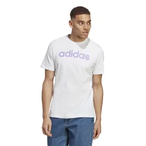 Camiseta con logotipo bordado lineal jersey sencillo adidas Essentials image-1