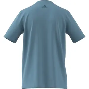 T-shirt com logotipo bordado linear camisola simples adidas Essentials image-1