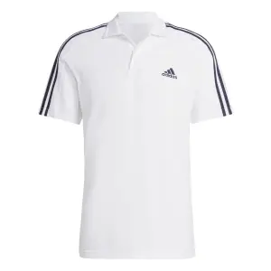 Poloshirt og lille broderet logo i piqué adidas Essentials 3-Stripes