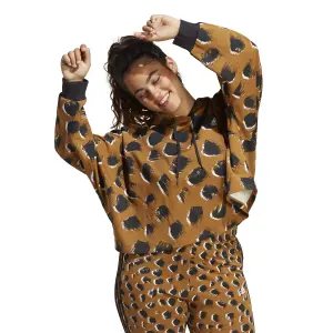 Sudadera con capucha con estampado de animales para mujer adidas 3-Stripes Essentials (GT) image-1