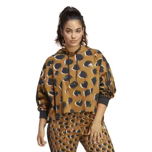 Sudadera con capucha con estampado de animales para mujer adidas 3-Stripes Essentials (GT) image-2