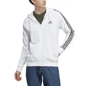 Zip-up hooded tracksuit jacket adidas 3-Stripes Essentials French Terry image-2