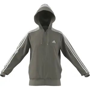 Sweatshirt full zip hoodie adidas Essentials French Terry 3-Stripes image-1