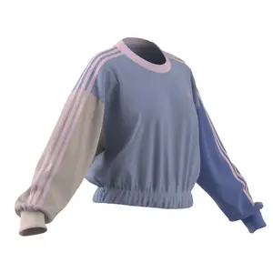 Felpa crop da donna adidas Essentials 3-Stripes image-1