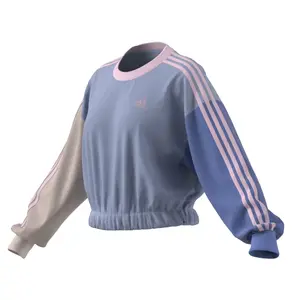 Felpa crop da donna adidas Essentials 3-Stripes image-2