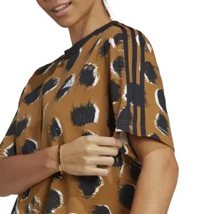 Vestido camisero de punto sencillo para mujer adidas Essentials 3-Stripes Boyfriend image-6