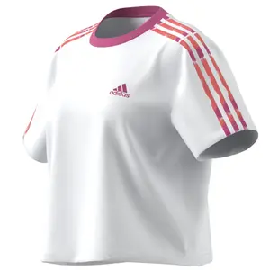 Topo da cultura feminina adidas Essentials 3-Stripes image-3