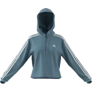 Sweatshirt hooded court fleece woman adidas Essentials 3-Stripes image-1