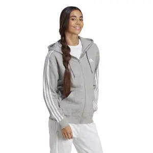 Sweatshirt regelmäßigen Full Zip Kapuze Molton Frau adidas Essentials 3-Stripes image-2