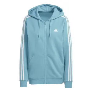 Huvtröja med hel dragkedja för kvinnor adidas Essentials 3-Stripes French Terry Regular image-0