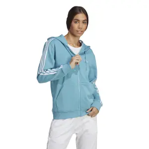 Huvtröja med hel dragkedja för kvinnor adidas Essentials 3-Stripes French Terry Regular image-1