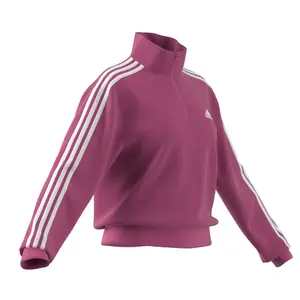 Sweatshirt 1/4 zip woman adidas Essentials 3-Stripes image-4