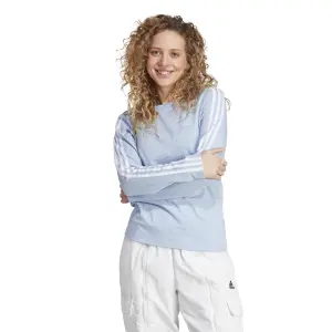 Camiseta de manga larga para mujer adidas Essentials 3-Stripes image-2