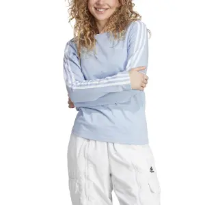 Camiseta de manga larga para mujer adidas Essentials 3-Stripes image-3