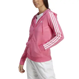 Sweatshirt women's hooded zipped fleece adidas Essentials 3-Stripes image-4
