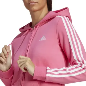 Sweatshirt women's hooded zipped fleece adidas Essentials 3-Stripes image-5