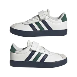 Sapatilhas de skateboard em couro macio para mini crianças adidas VL Court 3.0 image-2