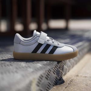 Soft leather skateboard shoes for toddlers adidas VL Court 3.0 image-3