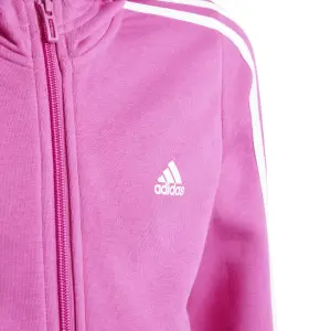Sweatshirt com capuz totalmente zipado para menina adidas Essentials 3-Stripes image-4