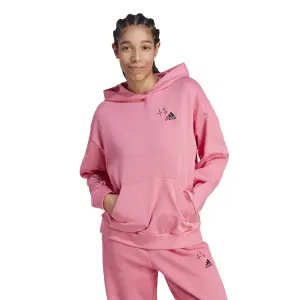 Felpa con cappuccio da donna adidas Varsity Scribble French Terry image-1