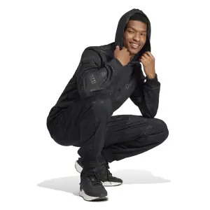 Fleece sweatshirt met capuchon en reliëfpatroon adidas image-2