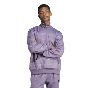 Bluza rozpinana 1/4 z wytłoczonym wzorem adidas image-1