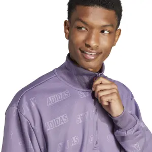 Bluza rozpinana 1/4 z wytłoczonym wzorem adidas image-5