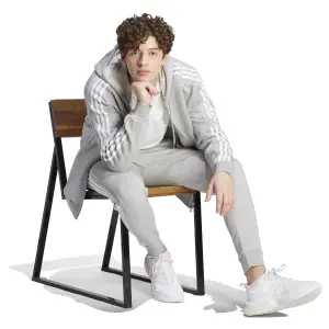Full Zip Hoodie aus Molton adidas Essentials 3-Stripes image-3