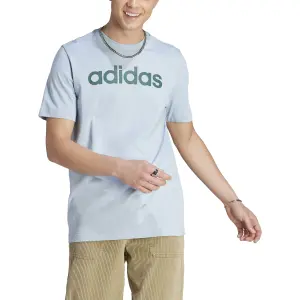 Camiseta con logo bordado lineal adidas Essentials image-2
