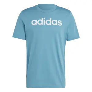 Camiseta con logo bordado lineal adidas Essentials image-0