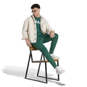 T-shirt with linear embroidered logo in jersey adidas Essentials image-3