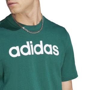 T-shirt with linear embroidered logo in jersey adidas Essentials image-5