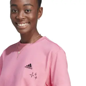 Camiseta crop bordada de mujer adidas Varsity Scribble image-5